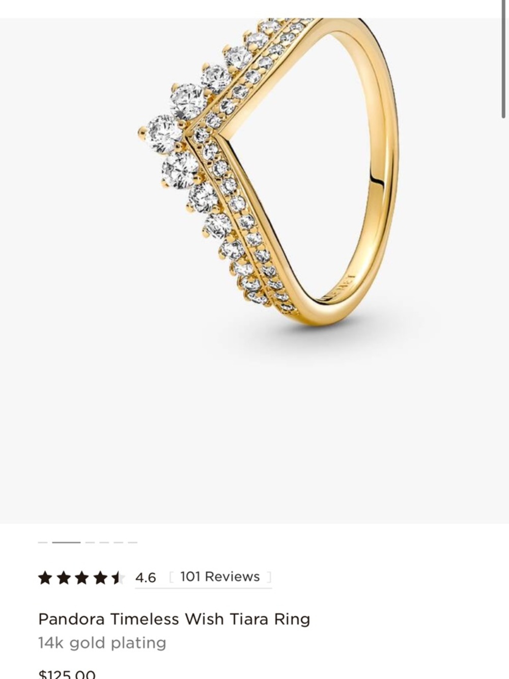 Pandora Timeless Wish Tiara Ring- Size 7 - Picture 5 of 5